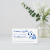 Under the sea turtle baby shower diaper raffle エンクロージャーカード (スタンド正面)