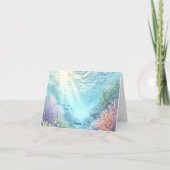 Under the Sea Turtle Baby Shower Thank You Card サンキューカード (裏面)