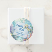 Under the Sea Turtle Boy Baby Shower Thank You フェイバータグ (インサイチュ)