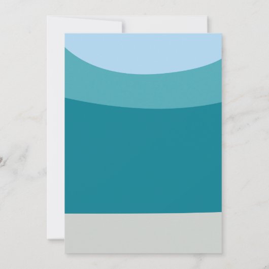 Under The Sea Turtle Funny Birthday Party 招待状 (裏面)