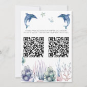 Under the Sea Twins Baby Shower 2 QR Codes 招待状 (裏面)