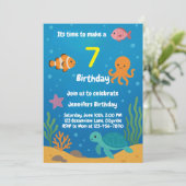 Under the Sea Underwater Birthday Invitation 招待状 (スタンド正面)