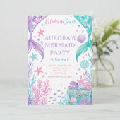 Under The Sea Watercolor Party Invite 招待状 (スタンド正面)