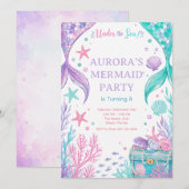 Under The Sea Watercolor Party Invite 招待状 (正面/裏面)