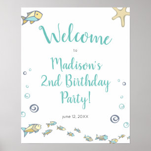 Under The Sea Welcome To Birthday Party ポスター