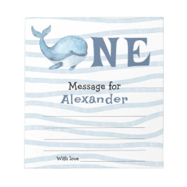 Under the sea Whale birthday time capsule message ノートパッド