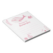 Under the sea Whale birthday time capsule message ノートパッド (アングル)