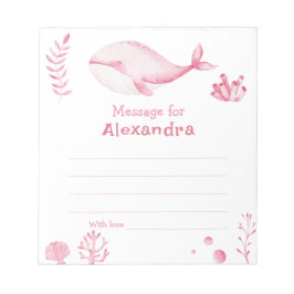 Under the sea Whale birthday time capsule message ノートパッド