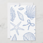 Under The Sea You Soon Blue Boy Baby Shower 招待状 (裏面)