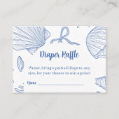 Under The Sea You Soon Blue Boy Baby Shower Diaper エンクロージャーカード (正面)