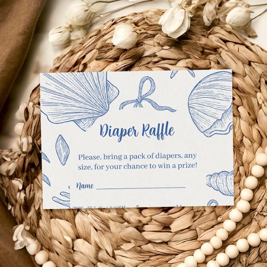 Under The Sea You Soon Blue Boy Baby Shower Diaper エンクロージャーカード