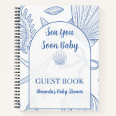 Under The Sea You Soon Blue Boy Baby Shower Guest ノートブック (正面)