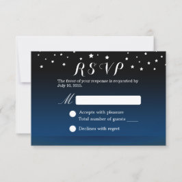 Under the Starsビーチ結婚式RSVP 出欠カード