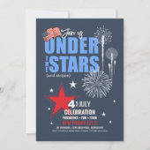 Under the Stars and Stripes 7月4日ID1107 招待状 (正面)