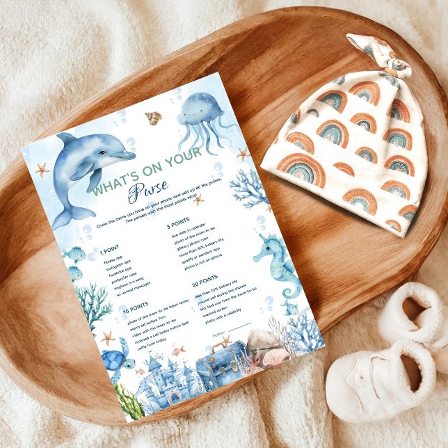 Under the  what's on your purse baby shower game  (クリエイターアップロード済み)