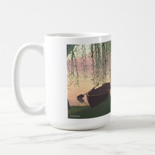 "Under the Willows"画像入り14ozマグカップ コーヒーマグカップ (左)