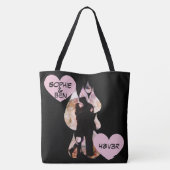 Under Umbrella: Romantic Couple Kissing in Rain トートバッグ (裏面)