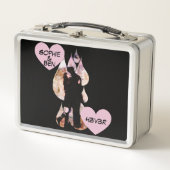 Under Umbrella: Romantic Couple Kissing in Rain メタルランチボックス (正面)