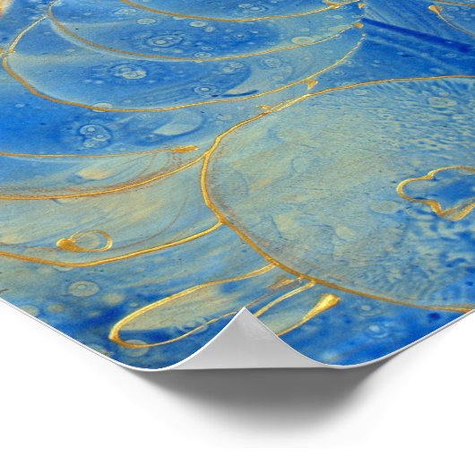 Under Water -Hand Painted Awarded Abstract Artwork ポスター (角)