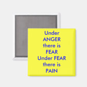 UnderANGERThere is fearUnderFEARThere isPAIN, U... マグネット (正面/裏面)