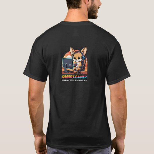 Underdog Quest Fennec Fox RPG Battle Dragon Chibi Tシャツ (裏面)