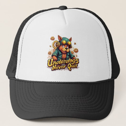 Underdogs Never Quit Cap – Motivational Hat キャップ (正面)