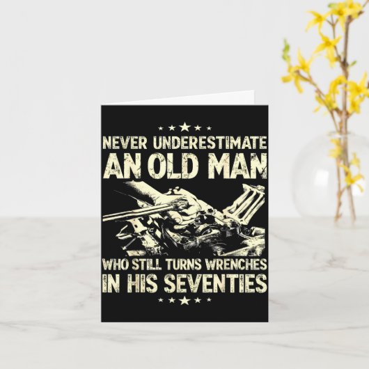 Underestimate an old man who turns wrenches  カード (黄色い花)