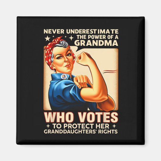 Underestimate The Power Of A Grandma Who Votes Des マグネット (正面)
