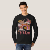 Undergrad Vibes School Groovy Retro Boho Rainbow C Tシャツ (正面フル)