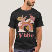 Undergrad Vibes School Groovy Retro Boho Rainbow C Tシャツ (正面)