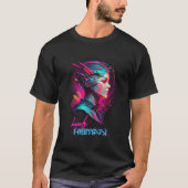 Underground Dark Techno Rave Scifi Futurist Cyberp Tシャツ (正面)