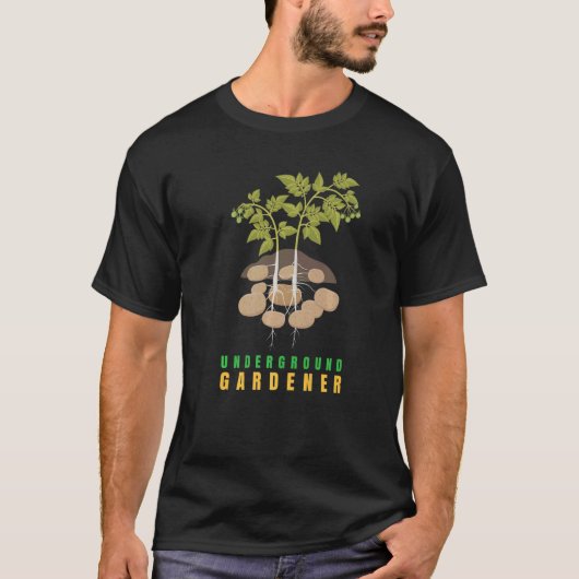 Underground Gardener I Vegan Gardener Vegetarian P Tシャツ (正面)