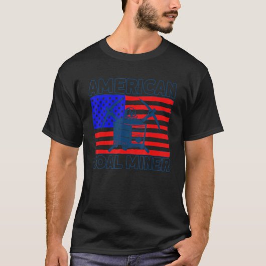 Underground Mining American Coal Miner American Co Tシャツ (正面)