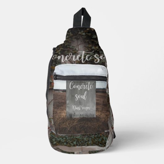 Underground Streetwear Crossbody Bag Concrete スリングバッグ (正面)