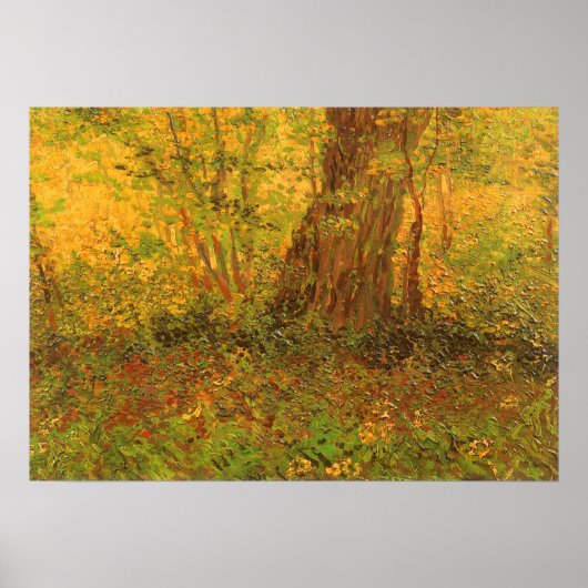 Undergrowth by Vincent vanゴッホ、ヴィンテージファインアート ポスター (正面)