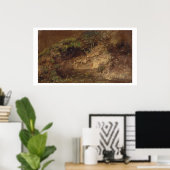 Undergrowth, c.1821 (oil on paper on board) ポスター (ホームオフィス)
