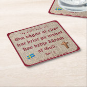 Underlägg — Bonad スクエアペーパーコースター (アングル)