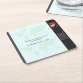 Underlägg — Connect, World スクエアペーパーコースター (アングル)