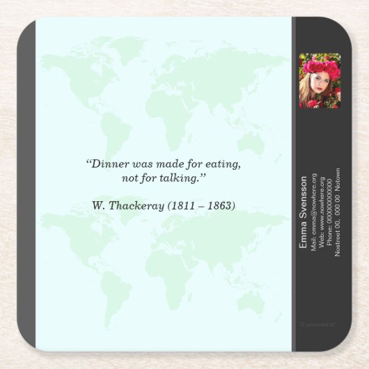 Underlägg — Connect, World スクエアペーパーコースター (正面)