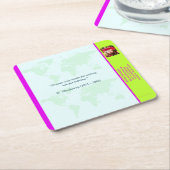 Underlägg — Connect, World スクエアペーパーコースター (アングル)