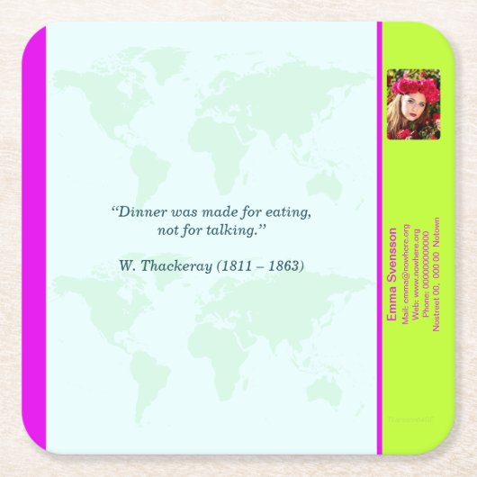 Underlägg — Connect, World スクエアペーパーコースター (正面)