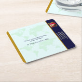 Underlägg — Connect, World スクエアペーパーコースター (アングル)