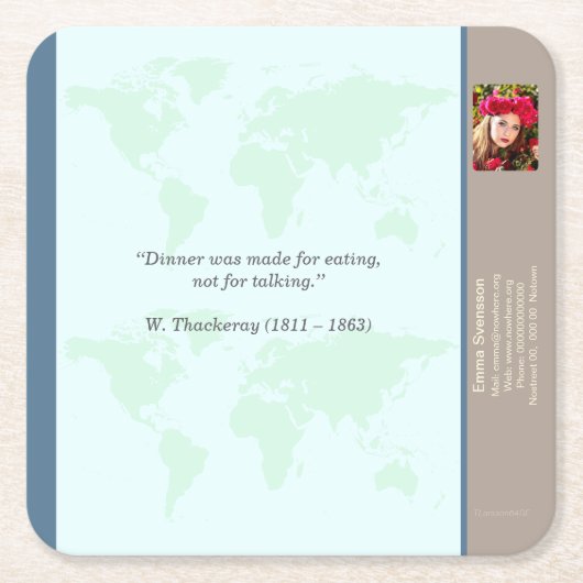 Underlägg — Connect, World スクエアペーパーコースター (正面)