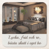 Underlägg — Eget bo スクエアペーパーコースター (正面)