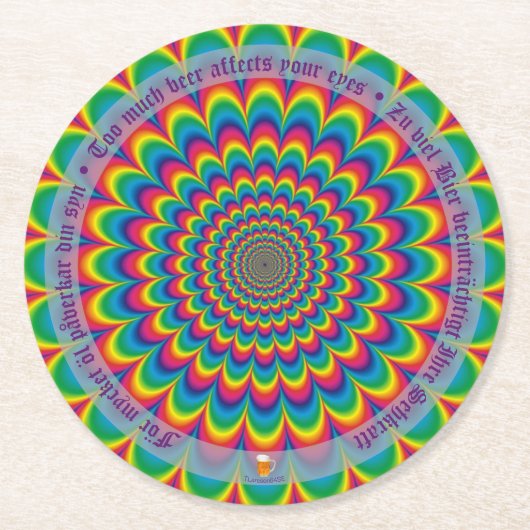 Underlägg — Eyes for beer ラウンドペーパーコースター (正面)