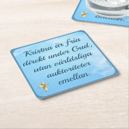 Underlägg — Fri kristen スクエアペーパーコースター