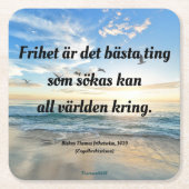 Underlägg — Frihet スクエアペーパーコースター (正面)