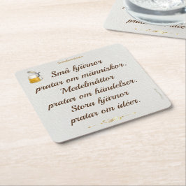 Underlägg — Hjärnor pratar スクエアペーパーコースター