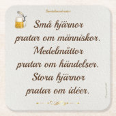 Underlägg — Hjärnor pratar スクエアペーパーコースター (正面)