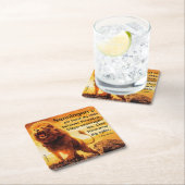 Underlägg — Lejon, sanning スクエアペーパーコースター (インサイチュ)